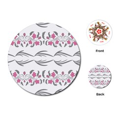 Folk Ornament Playing Cards Single Design (round)