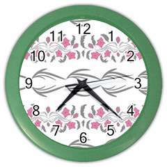 Folk Ornament Color Wall Clock by Eskimos