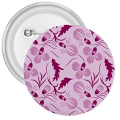 Dark Pink Flowers 3  Buttons by Eskimos