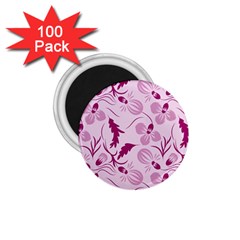 Dark Pink Flowers 1 75  Magnets (100 Pack)  by Eskimos