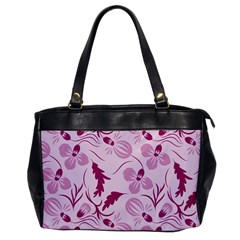 Dark Pink Flowers Oversize Office Handbag by Eskimos