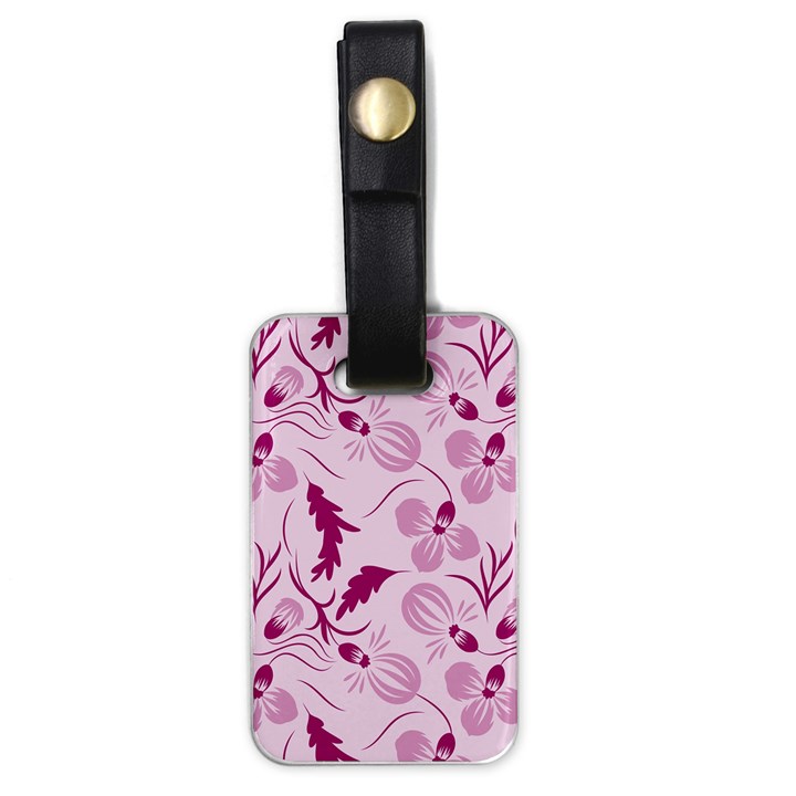 Dark pink flowers Luggage Tag (one side)