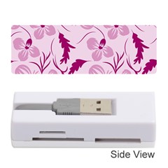 Dark Pink Flowers Memory Card Reader (stick) by Eskimos