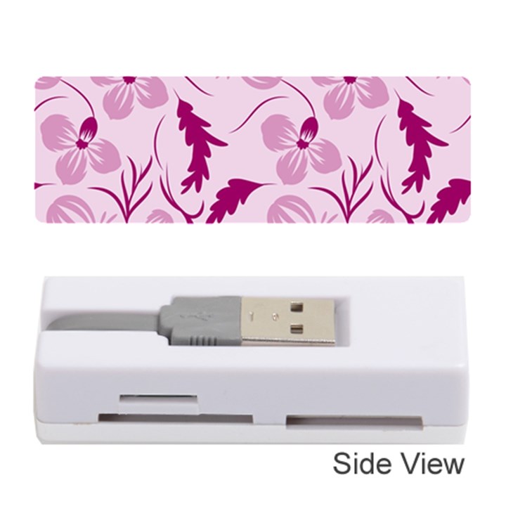 Dark pink flowers Memory Card Reader (Stick)