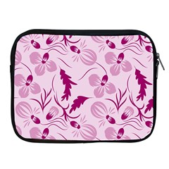 Dark Pink Flowers Apple Ipad 2/3/4 Zipper Cases by Eskimos