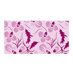 Dark Pink Flowers Satin Wrap by Eskimos