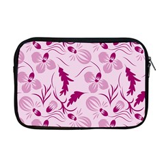 Dark Pink Flowers Apple Macbook Pro 17  Zipper Case by Eskimos