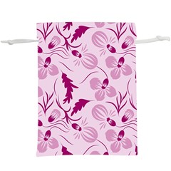 Dark Pink Flowers  Lightweight Drawstring Pouch (xl) by Eskimos