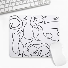 Cats Line Art  Large Mousepads by Sobalvarro