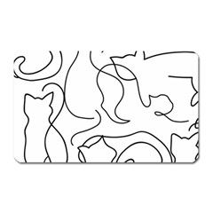 Cats Line Art  Magnet (rectangular) by Sobalvarro