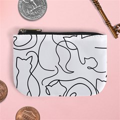 Cats Line Art  Mini Coin Purse