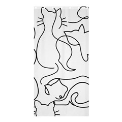 Cats Line Art  Shower Curtain 36  X 72  (stall)  by Sobalvarro