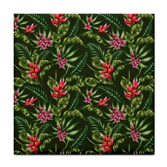 Tropical Flowers Tile Coaster by goljakoff