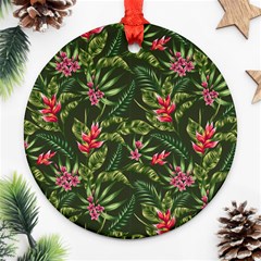 Tropical Flowers Ornament (round) by goljakoff