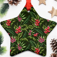 Tropical Flowers Star Ornament (two Sides) by goljakoff