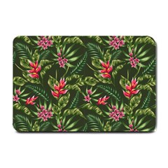 Tropical Flowers Small Doormat  by goljakoff