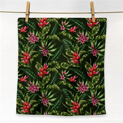 Tropical Flowers Face Towel by goljakoff