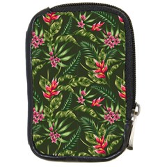 Tropical Flowers Compact Camera Leather Case by goljakoff