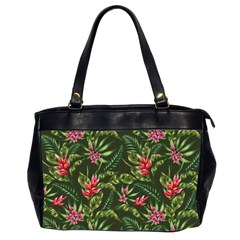 Tropical Flowers Oversize Office Handbag (2 Sides) by goljakoff