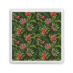 Tropical Flowers Memory Card Reader (square) by goljakoff