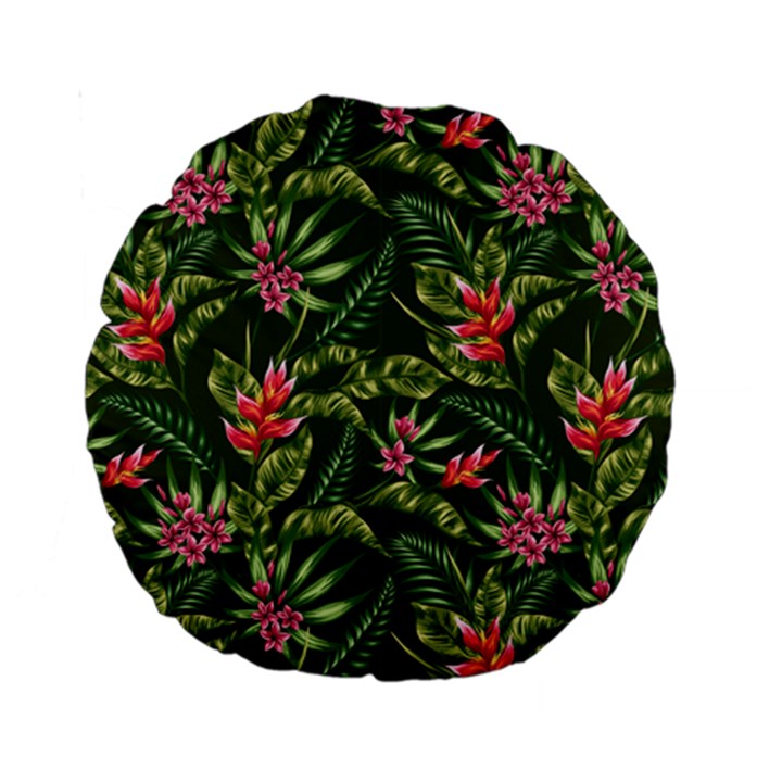 Tropical flowers Standard 15  Premium Round Cushions