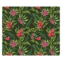 Tropical Flowers Double Sided Flano Blanket (small)  by goljakoff