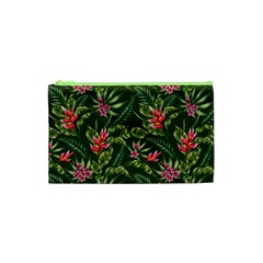 Tropical Flowers Cosmetic Bag (xs) by goljakoff