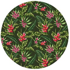 Tropical Flowers Wooden Bottle Opener (round) by goljakoff