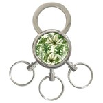 Tropical leaves 3-Ring Key Chain Front