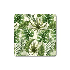 Tropical Leaves Square Magnet by goljakoff