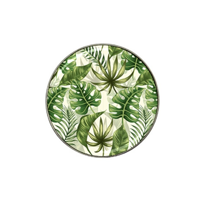 Tropical leaves Hat Clip Ball Marker (4 pack)