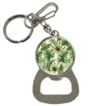 Tropical leaves Bottle Opener Key Chain Front