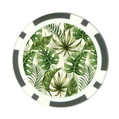 Tropical Leaves Poker Chip Card Guard by goljakoff