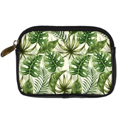 Tropical Leaves Digital Camera Leather Case by goljakoff