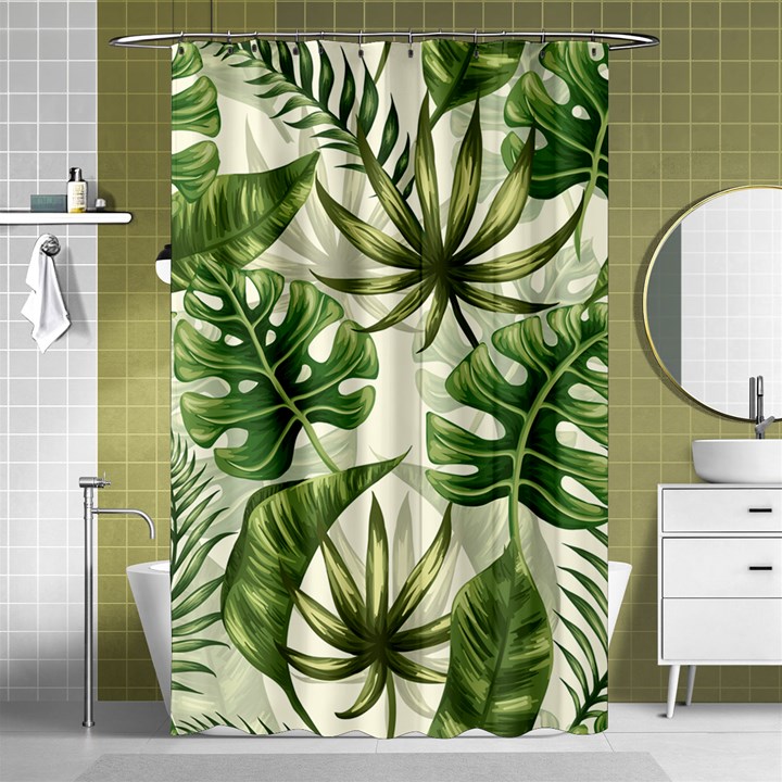 Tropical leaves Shower Curtain 48  x 72  (Small) 