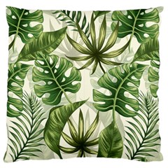 Tropical Leaves Large Cushion Case (one Side) by goljakoff