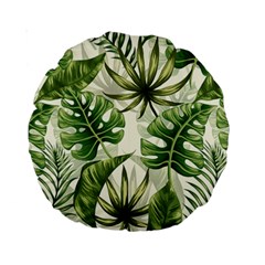 Tropical Leaves Standard 15  Premium Round Cushions by goljakoff