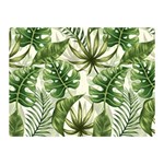 Tropical leaves Double Sided Flano Blanket (Mini)  35 x27  Blanket Back