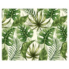 Tropical Leaves Double Sided Flano Blanket (medium)  by goljakoff