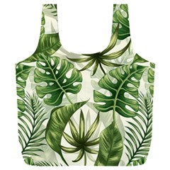 Tropical Leaves Full Print Recycle Bag (xxl) by goljakoff