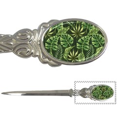 Green Tropical Leaves Letter Opener by goljakoff