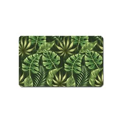 Green Tropical Leaves Magnet (name Card) by goljakoff