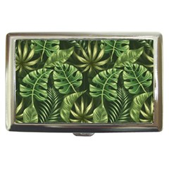 Green Tropical Leaves Cigarette Money Case by goljakoff