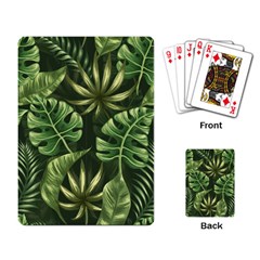 Green Tropical Leaves Playing Cards Single Design (rectangle) by goljakoff