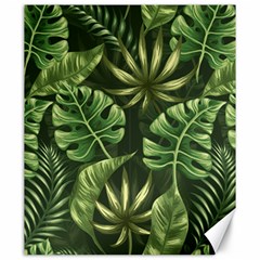 Green Tropical Leaves Canvas 20  X 24  by goljakoff