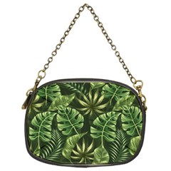 Green Tropical Leaves Chain Purse (two Sides) by goljakoff