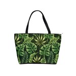 Green tropical leaves Classic Shoulder Handbag Front