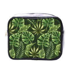 Green Tropical Leaves Mini Toiletries Bag (one Side) by goljakoff