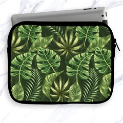 Green Tropical Leaves Apple Ipad 2/3/4 Zipper Cases by goljakoff