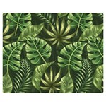 Green tropical leaves Double Sided Flano Blanket (Medium)  60 x50  Blanket Front